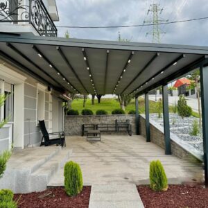 Elektrische Pergola Terrassenüberdachung - Görsel 1