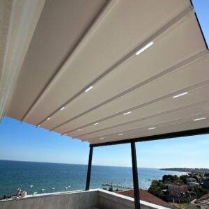 Elektrische Pergola Terrassenüberdachung - Görsel 4